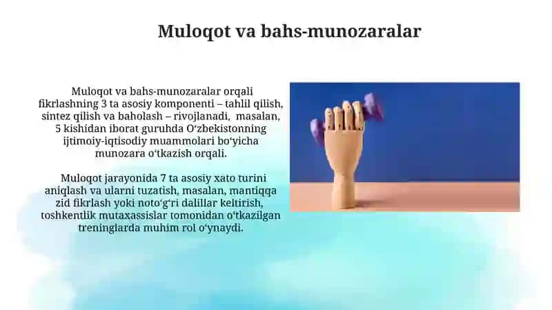 Mustaqil fikrlashning shakllantirish vositalari 4