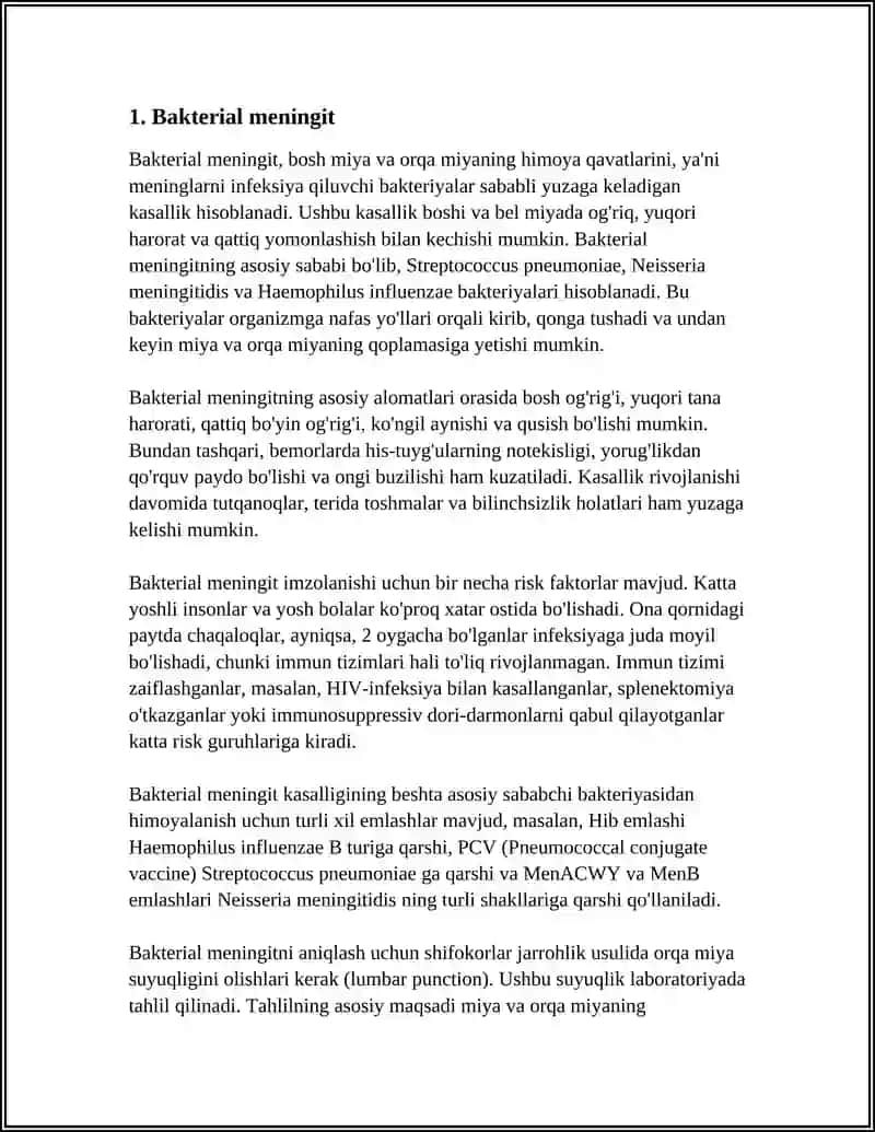 Bosh Miyaning Infeksion Kasalliklari Referat 4