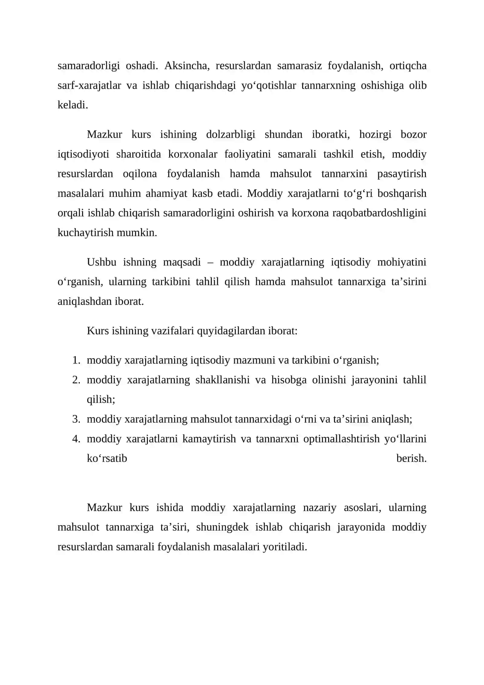 MODDIY XARAJATLAR VA ULARNING TANNARXGA TA’SIRI 4