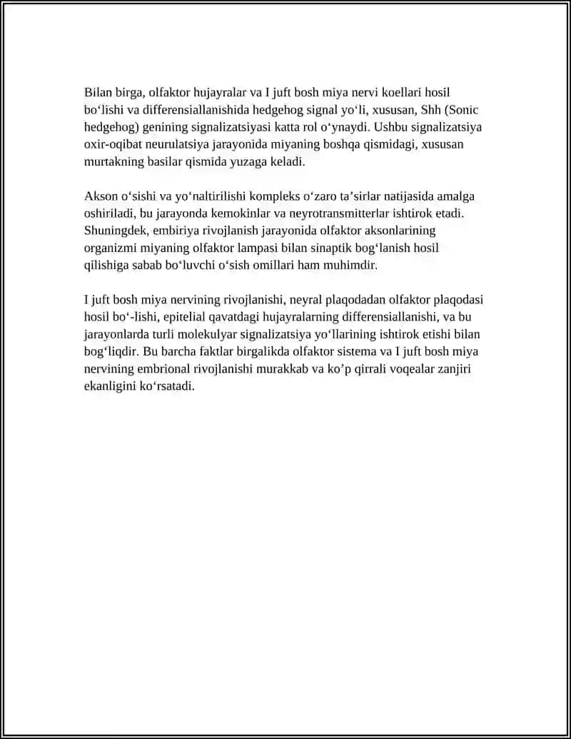 Bosh miya nervlarining hosil bo‘lishi 4