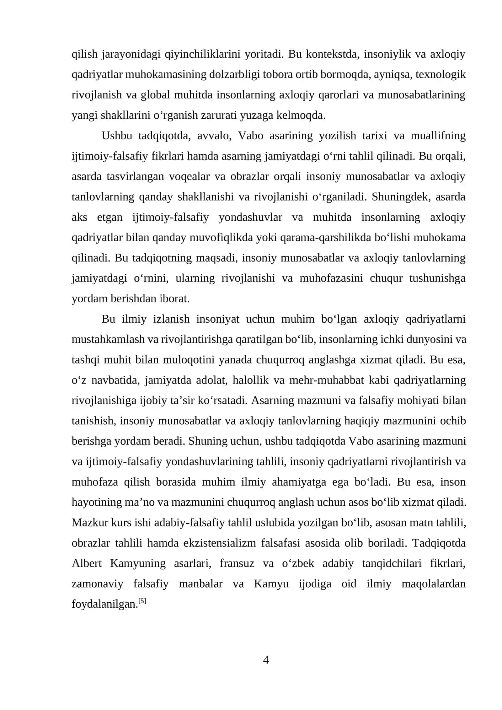 Albert Kamyuning “Vabo” asaridagi insoniy munosabatlar va axloqiy tanlovlar 4