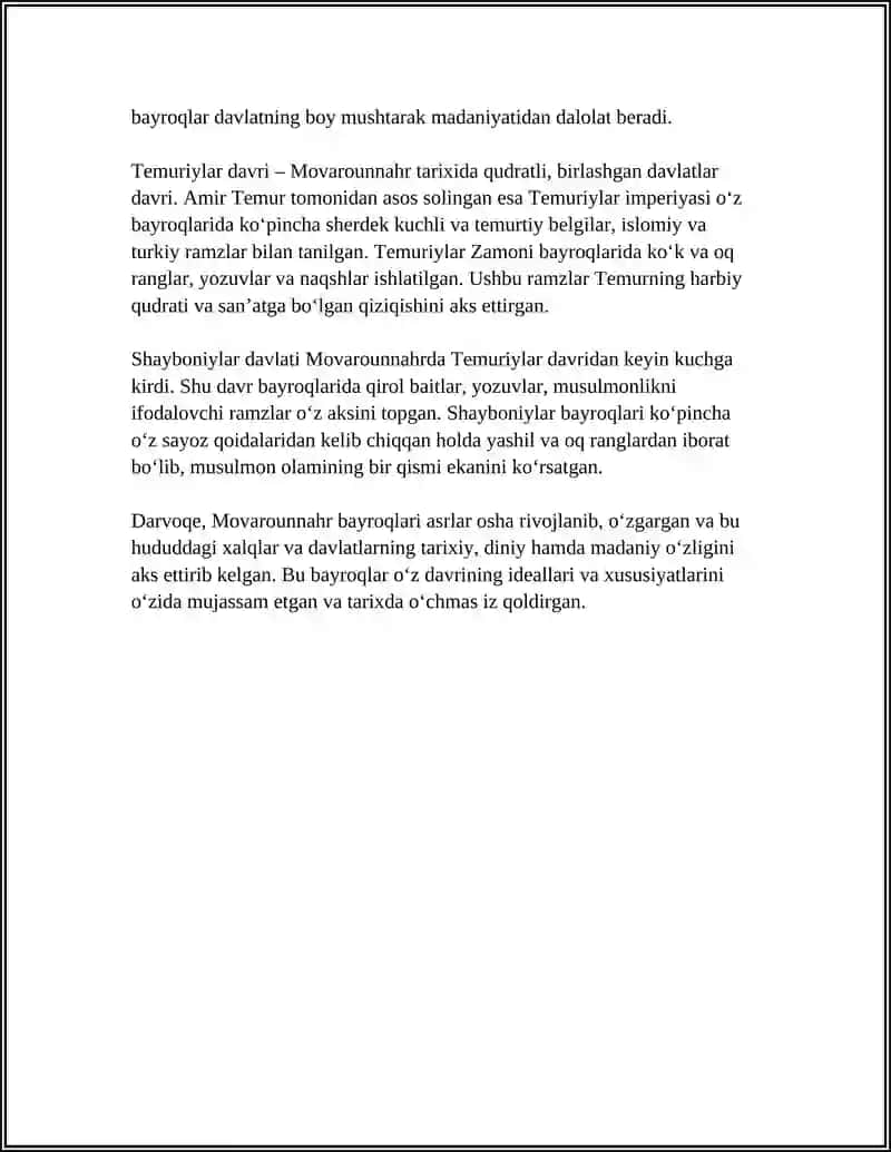 OʻZBEKISTON DIYORIDAGI DAVLATLAR BAYROQLARI TARIXI 4