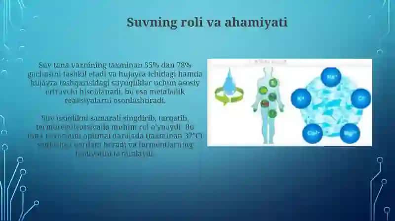 Biologik suyuqliklar - elektrolitlar va noelektrolitlarning eritmalari 4