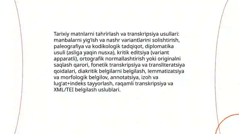 Eski oʻzbek tilining grammatik qurilishiga doir manbalar bilan tanishish 4