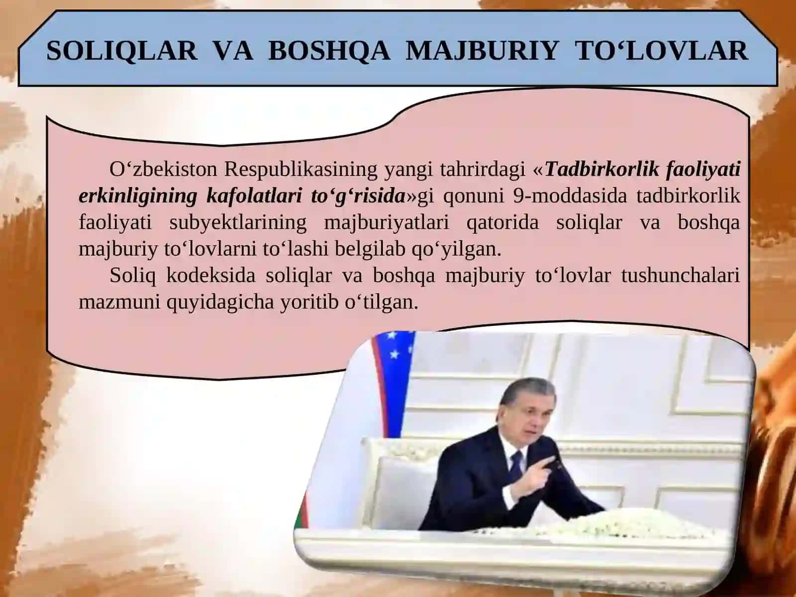 Soliqlar va boshqa majburiy to‘lovlar 4