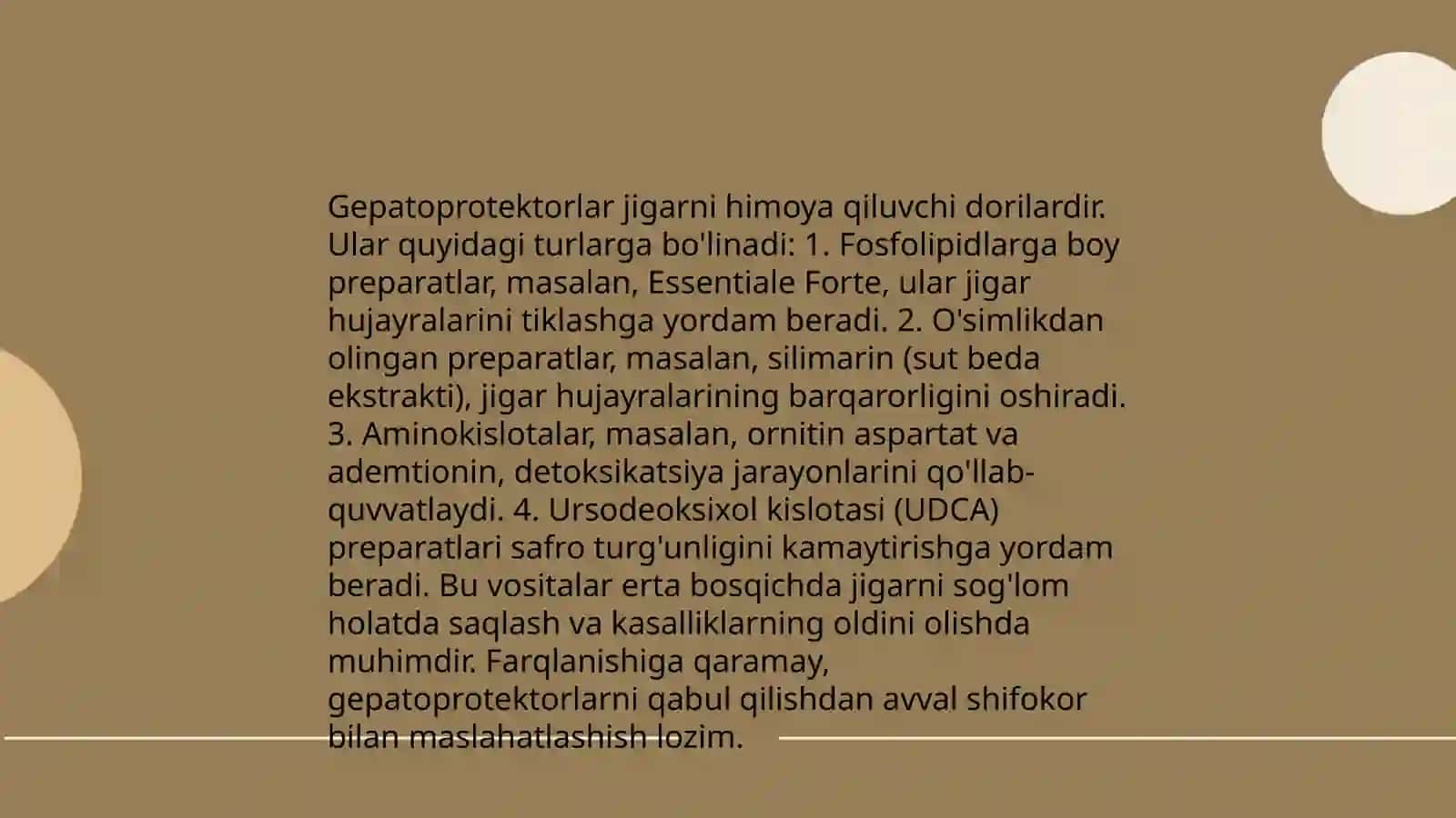 Jigar faoliyatiga ta'sir etuvchi vositalar 4