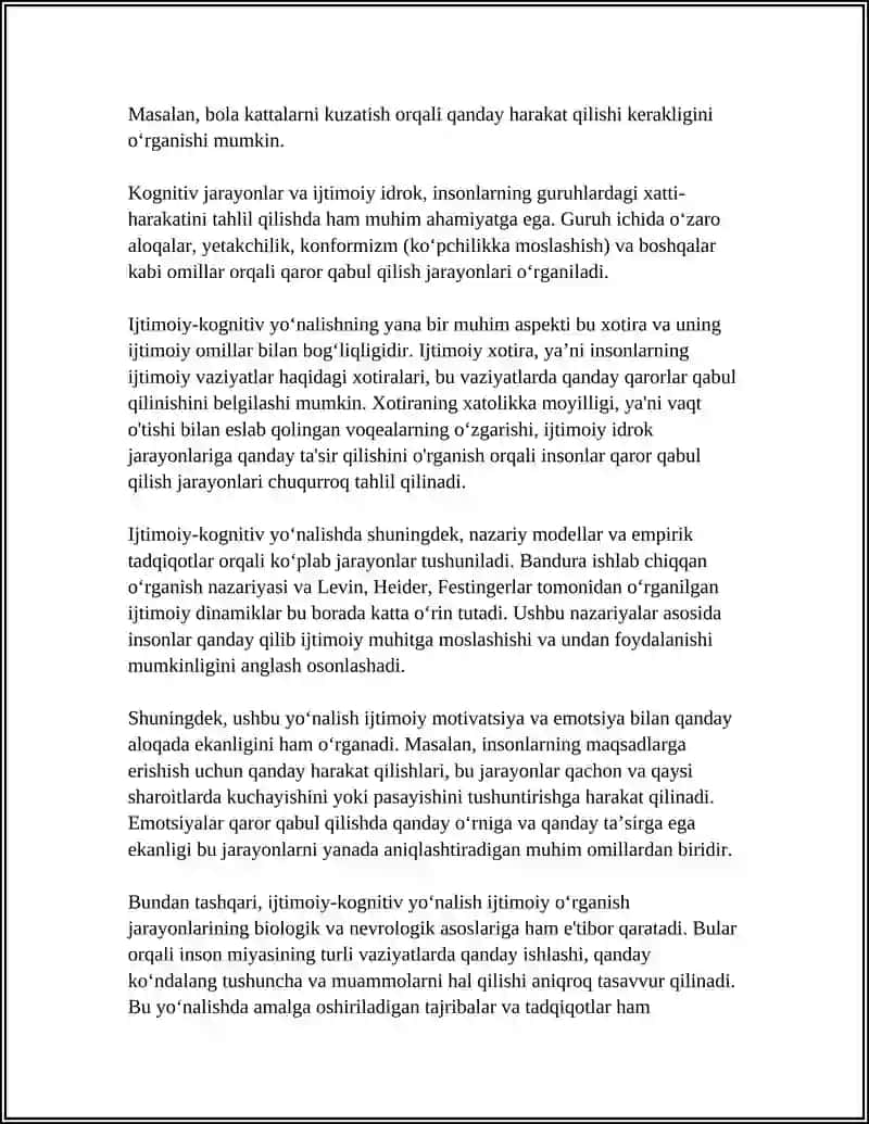 SATSIAL PSIXOLOGIYANING ASOSIY YONALISHLARI VA TARMOQLARI 4