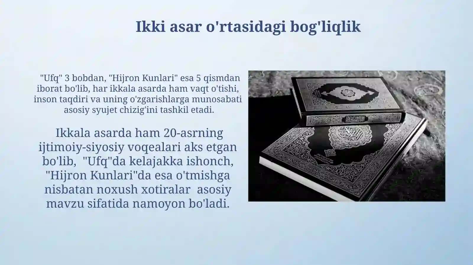 Said Ahmadning Ufq "hijron kunlari" 4