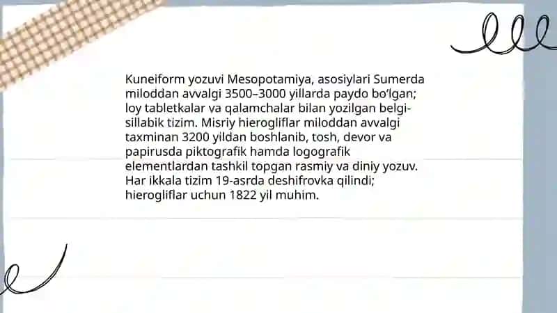 Yozuv va uning tarixi 4
