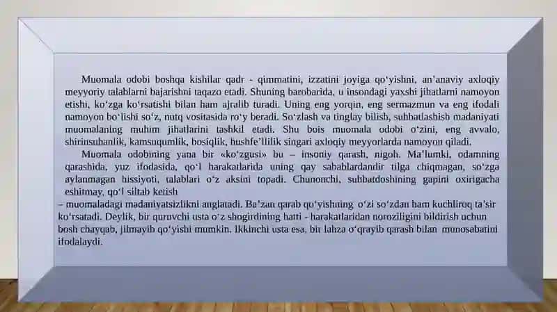 KASBİY MA’NAVİYAT VA AXLOQDA BAXT MUAMMOSİ. BOSH MA’NAVİYQADRİYATLARVAASOSİYAXLOQİYFAZILATLAR 4