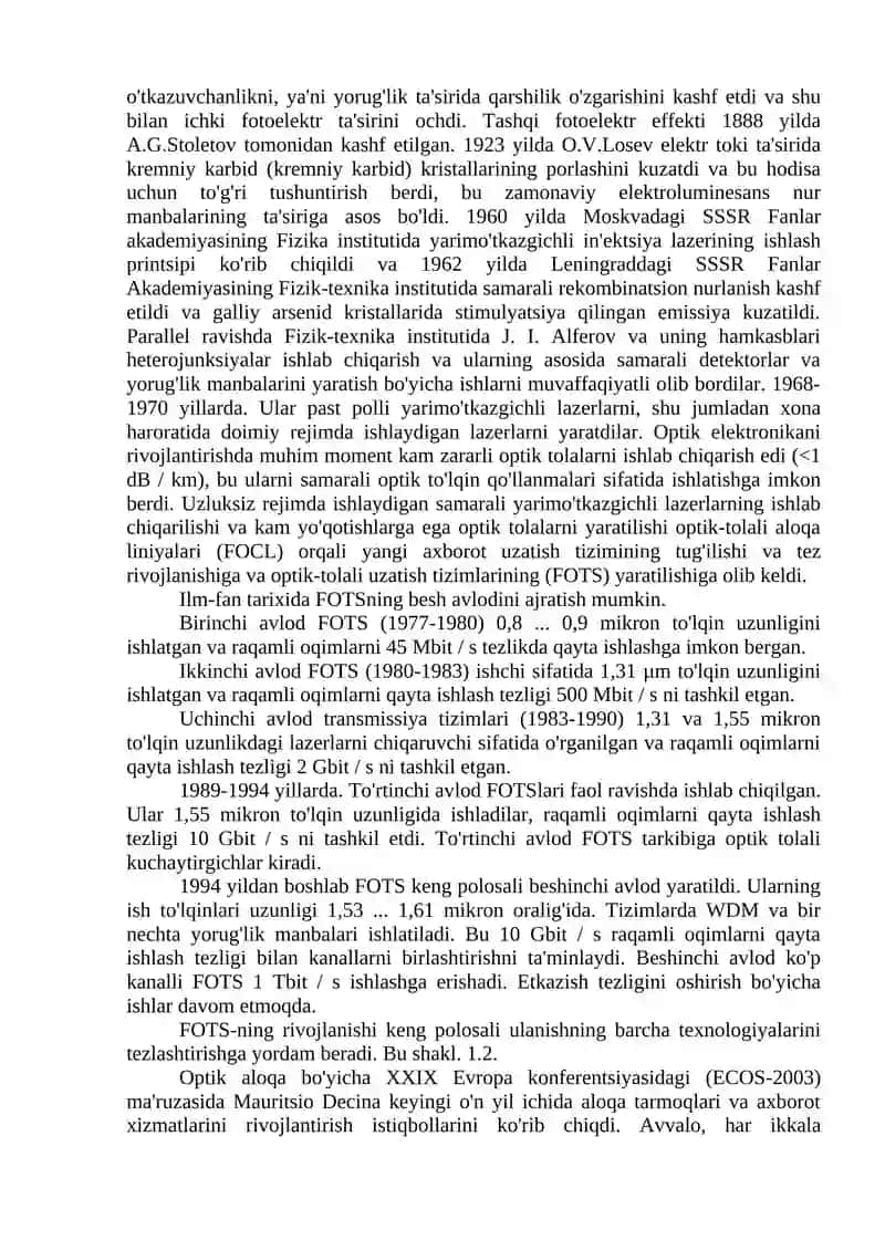 Yarim o'tkazgichli optoelektron qurilmalar 4