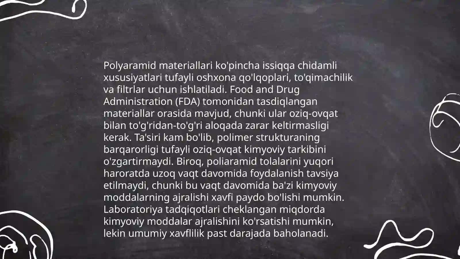 Polyaramid jihozining oziq-ovqat sanoatidagi ahamiyati hamda uning ishlash prinsipi haqida ma'lumotlar 4