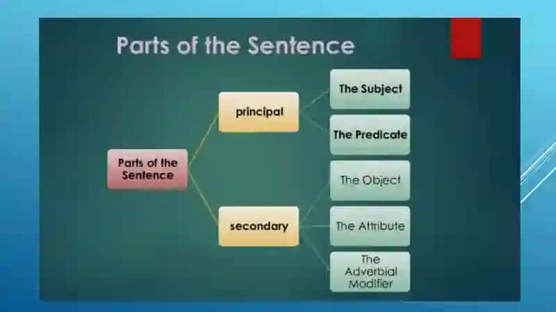 The order of words in a sentence 4