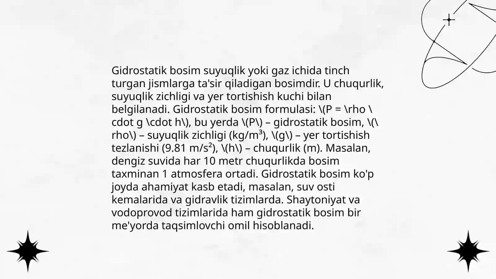 Gidrostatik bosim òlchash turlari 4