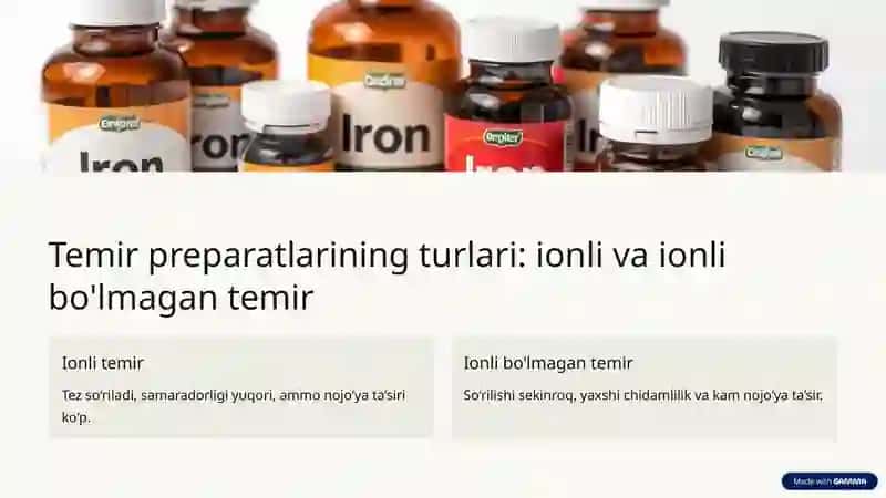 Temir saqlovchi dorivor vositalarning qiyosiy tahlili 4