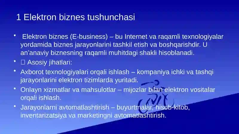 Elektron biznes va Mobil-tijorat 4