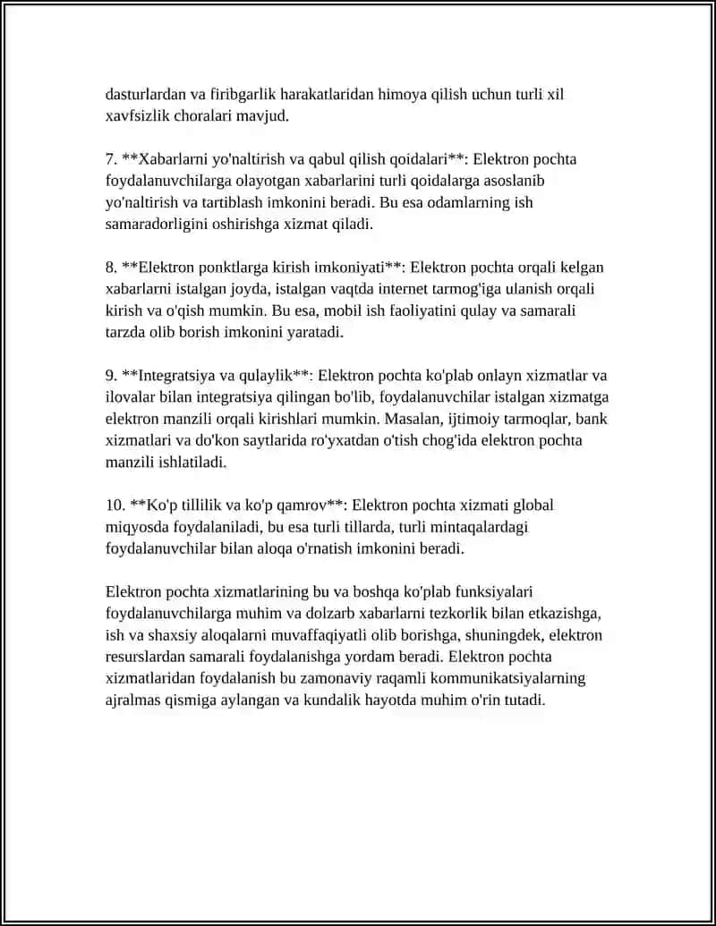 ELEKTRON POCHTA VA ONLINI XIZMATLARDAN FOYDALANISH 4