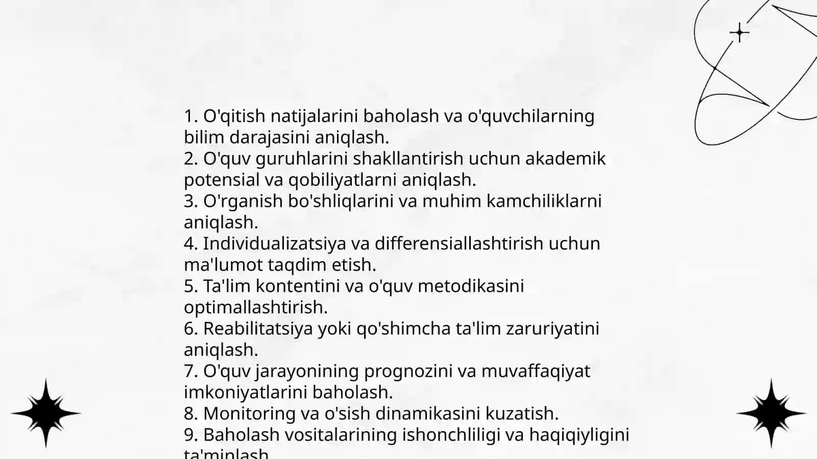 Oʻzlashtirish va oʻquv guruhlarini shakllanganlik darajasini diagnostikasi 4