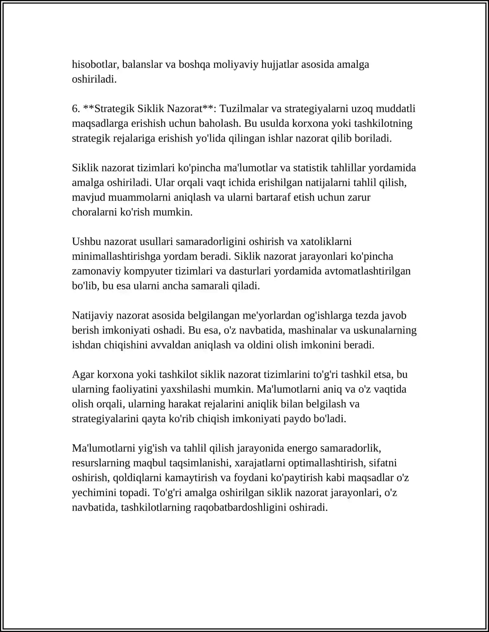 SIKLIK NAZORATLI TIZIM QURISHNING UMUMIY PRINTSIPLARI 4