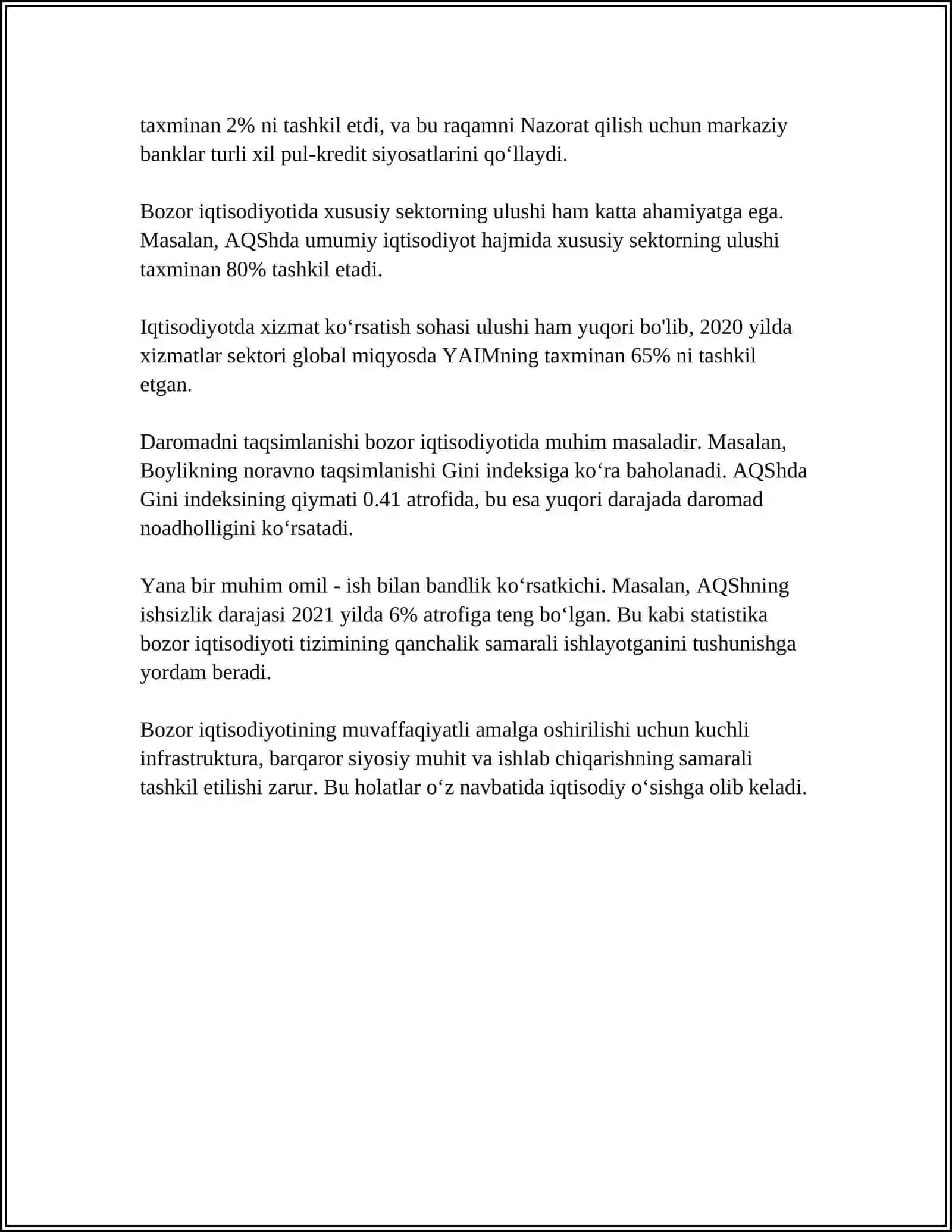 BOZOR IQTISODIYOTIGA BOSQICHMA - BOSQICH O'TIB BORISH 4