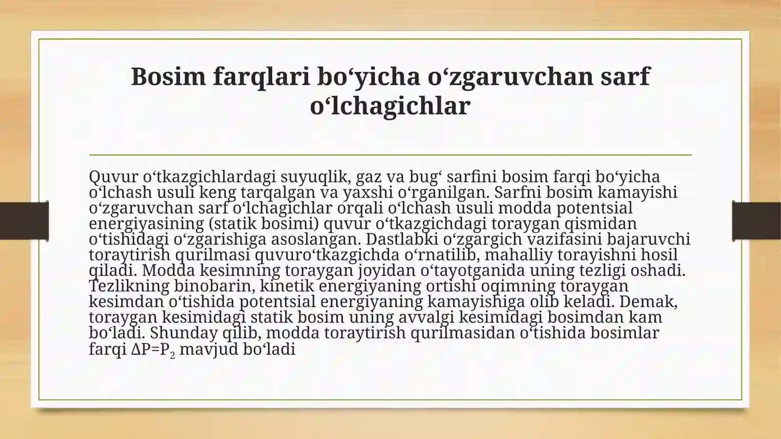 MODDA MIQDORI VA SARFINI O‘LCHASH ASBOBLARI 4