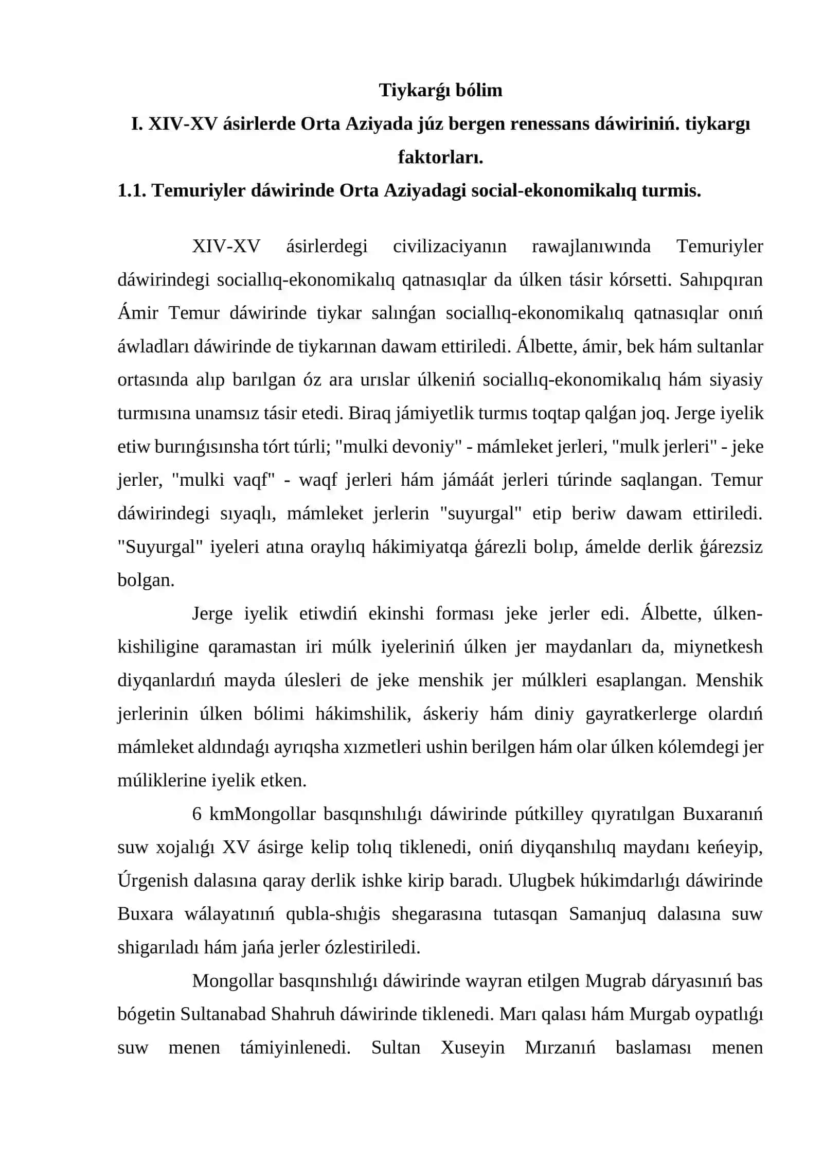 IX-XII ásirlerde mámleketimiz aymaǵında júz bergen mádeniy oyanıw (Renessans).Ullı oyshıllardıń dúnya civilizaciyasına qosqan úlesi 4