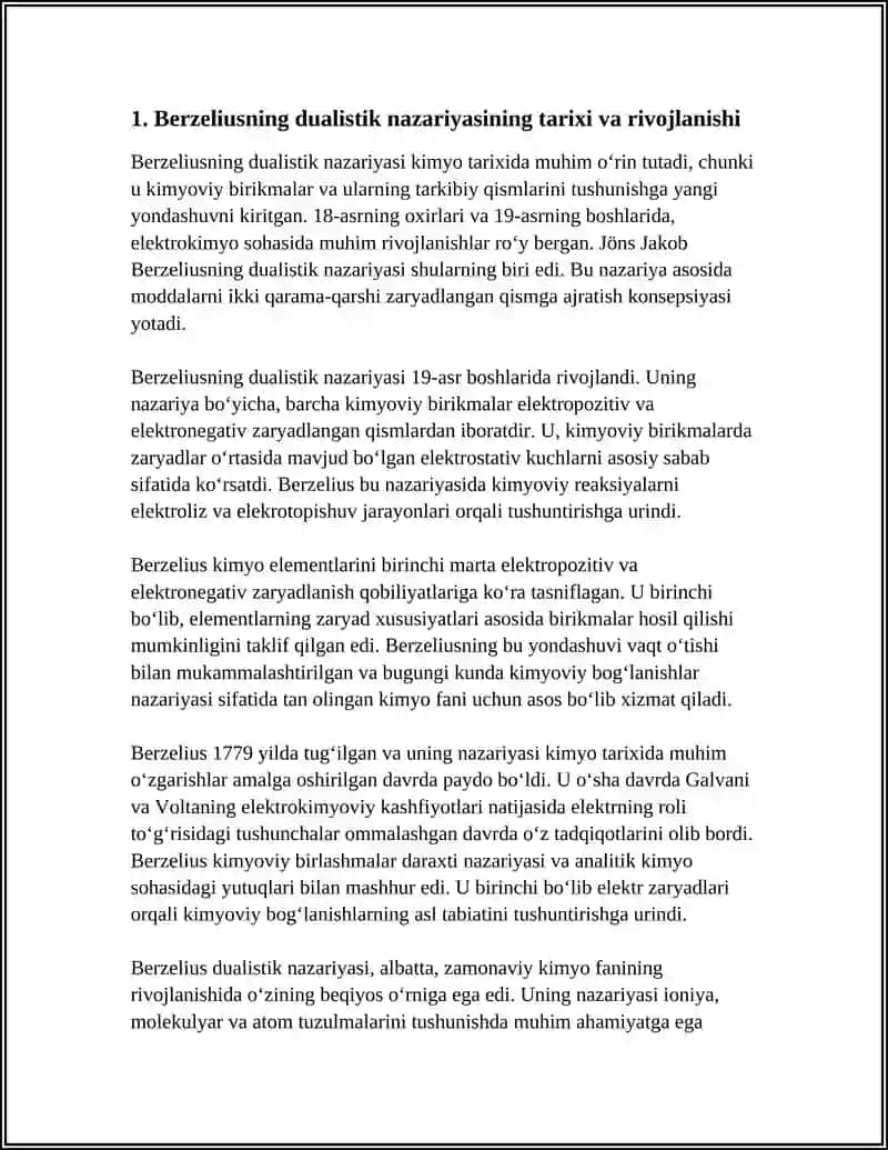 ELEKTROKIMYO. BERSELIUSNING DUALISTIK NAZARIYASI 4