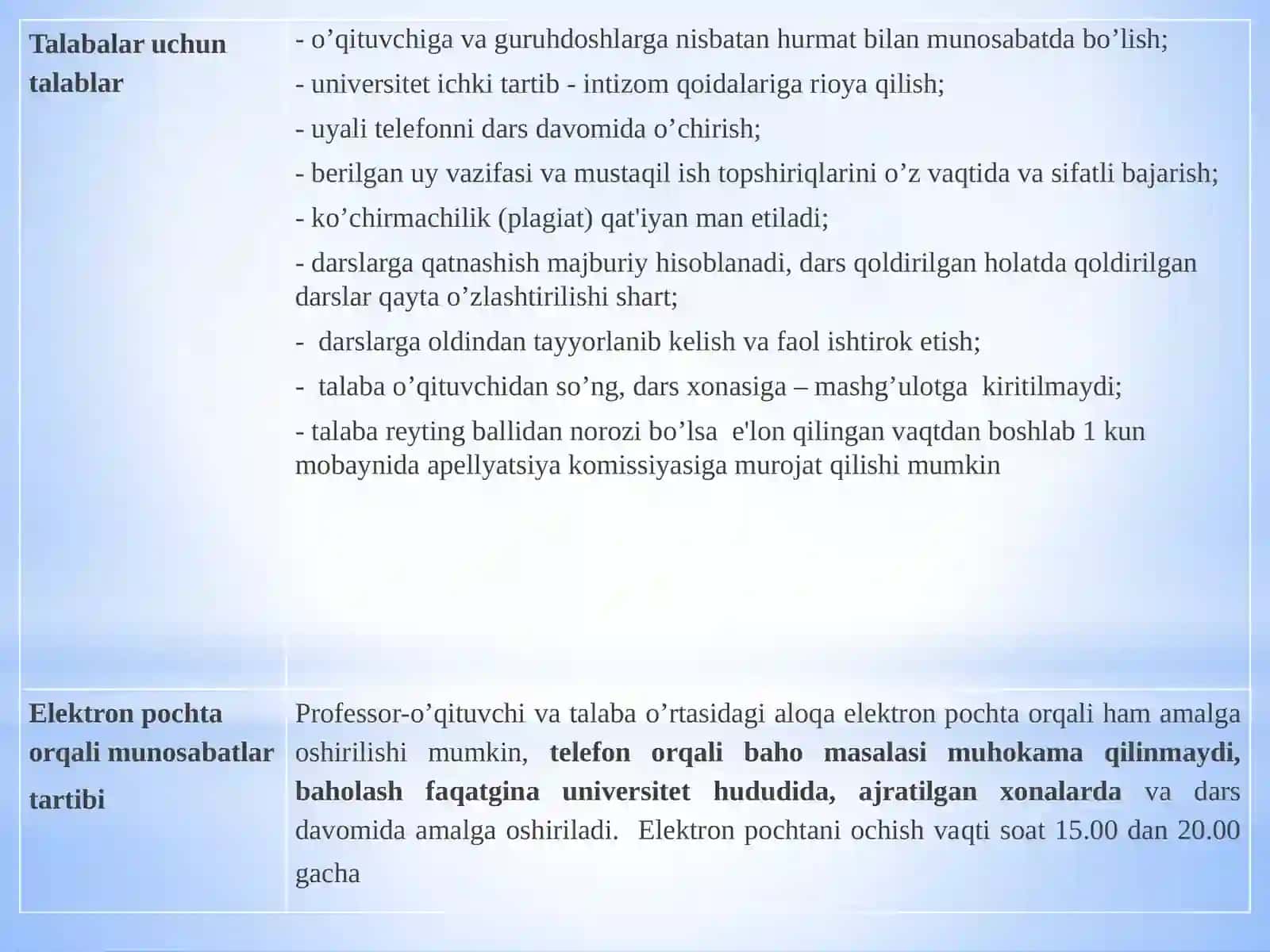 PEDAGOGIK TEXNOLOGIYA FANIDAN MODUL-ELEKTRON MAJMUASINING MAZMUNI 4