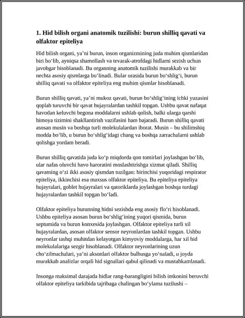 HID BILISH ORGANINING TUZILISHI VA UNING REGENERATSIYA QILISH XUSUSIYATLARI. TAʼM BILISH AʼZOSINING MORFO-FUNKSIONAL TAVSIFI 4