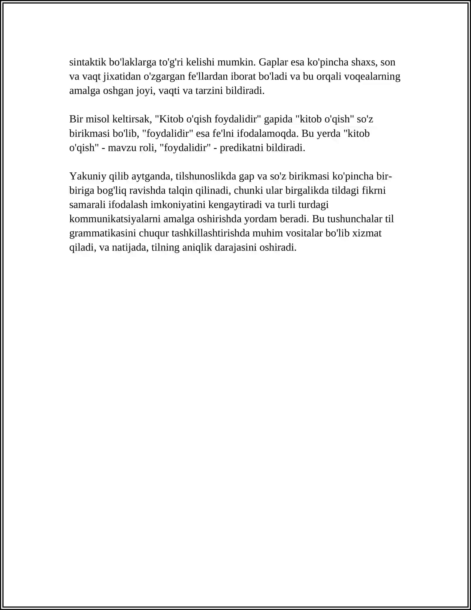 GAP VA SO'Z BIRIKMASI USTIDA ISHLASH YUZASIDAN 1-4SINFLAR UCHUN METODIK TAVSIYALAR 4