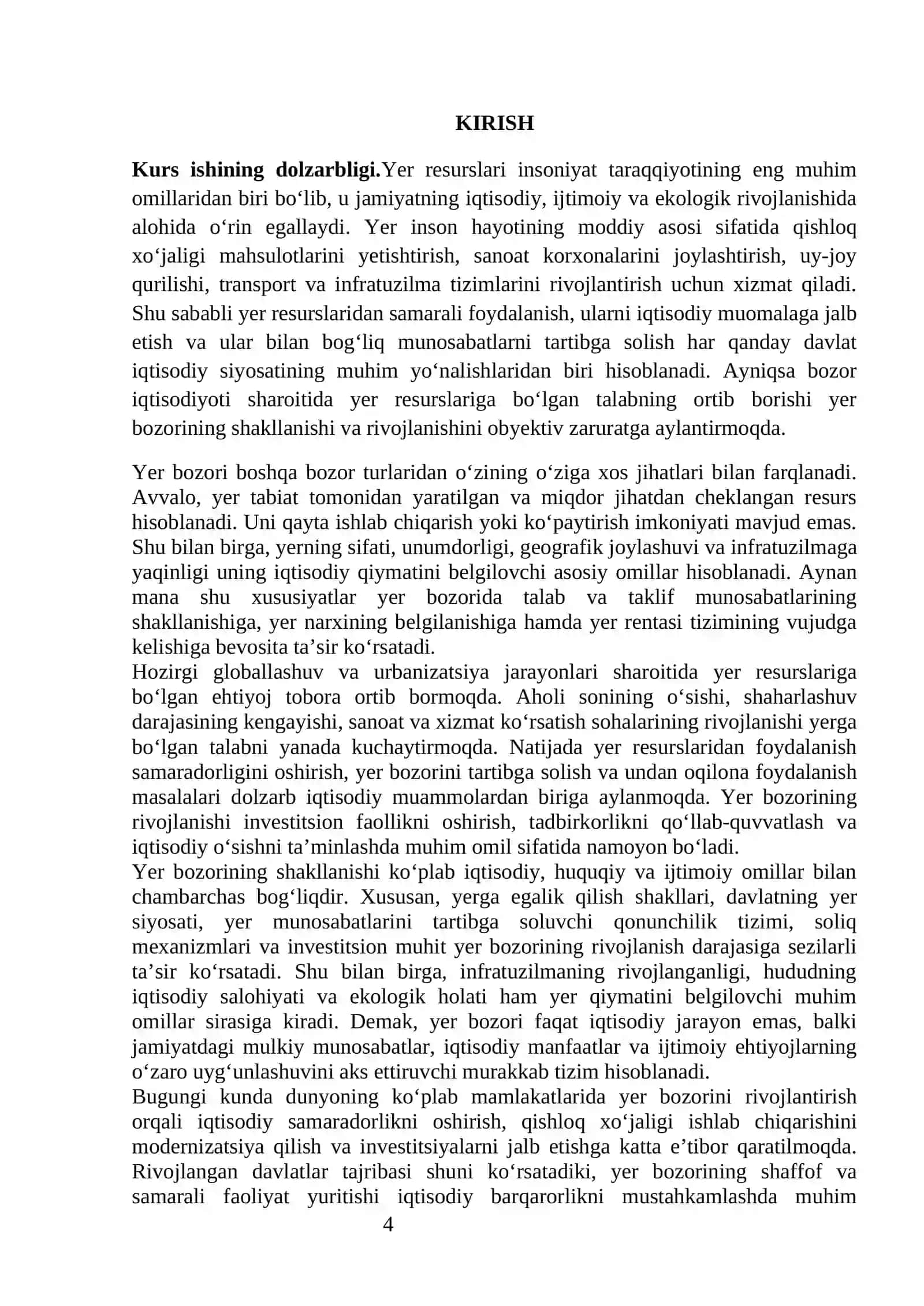 Yer bozori va uni shakllanishining muhim jihatlari 4