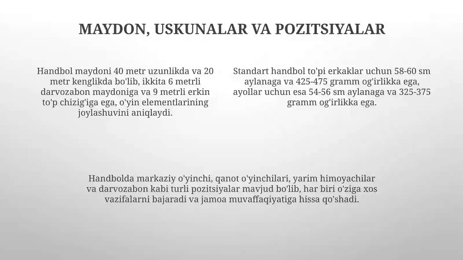 Handbol: Tarix va Asoslar 4