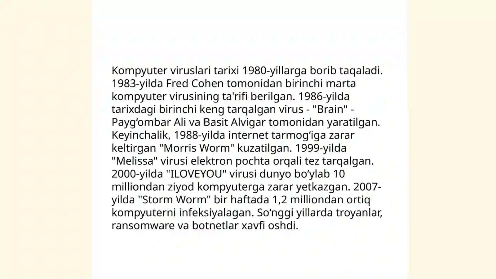 Viruslar va antivirus dasturlari 4