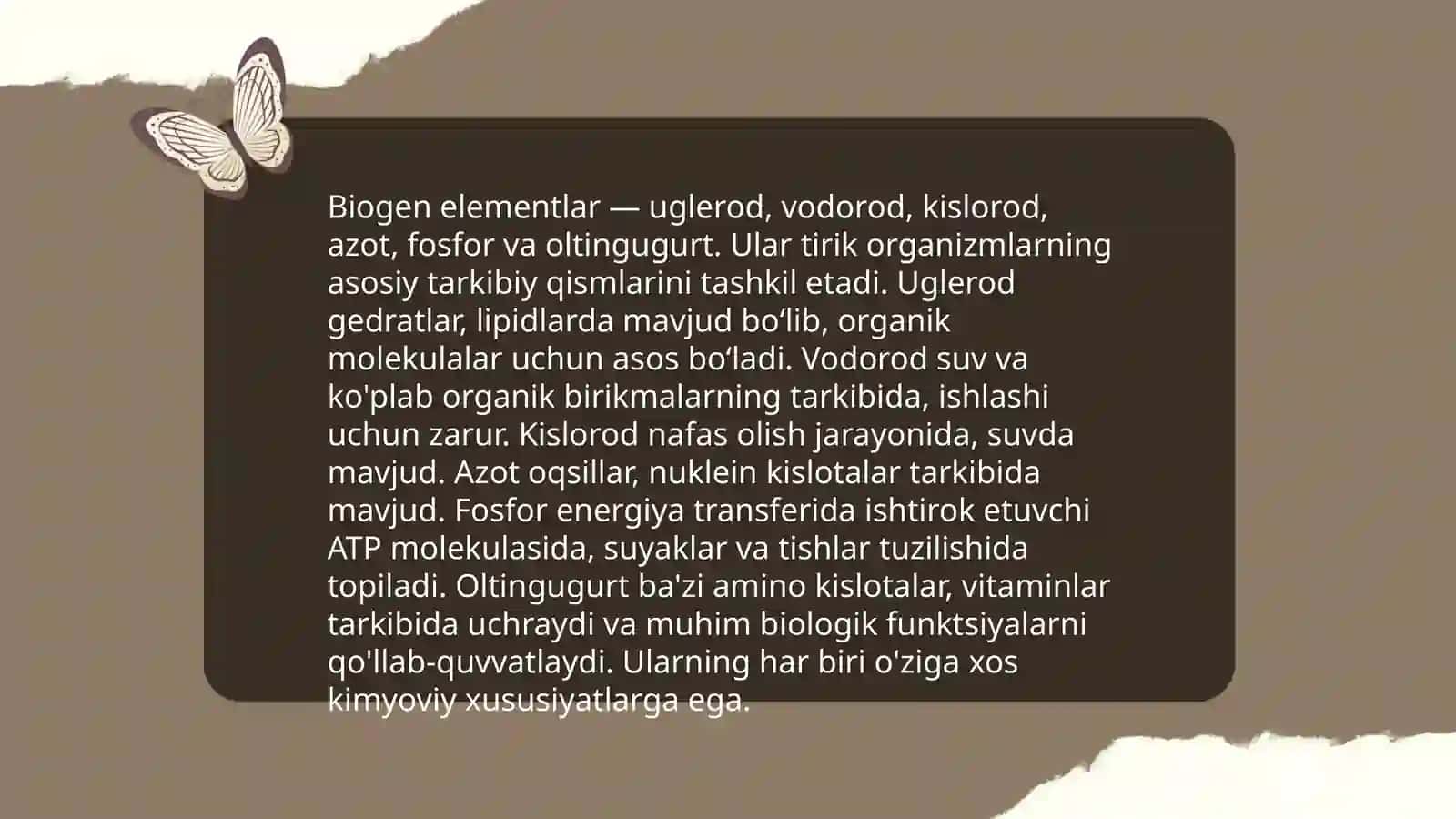 Biogen elementlar 4