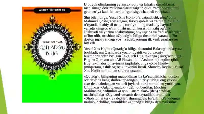 Yusuf Xos Hojib va Mahmud Qoshg‘ariyning ta’limiy axloqiy qarashlari 4
