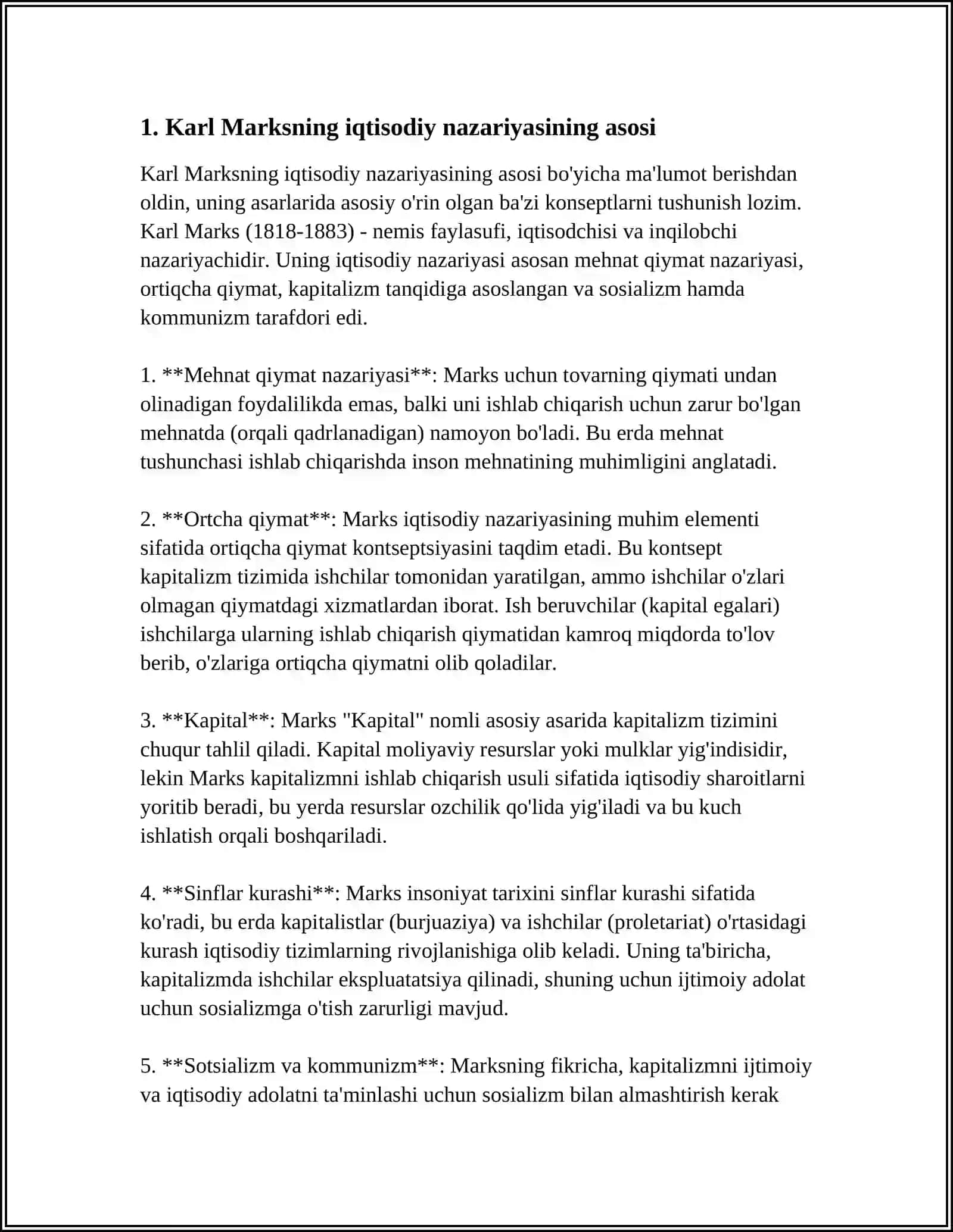 KARL MARKSNING IQTISODIY TA’LIMOTI 4