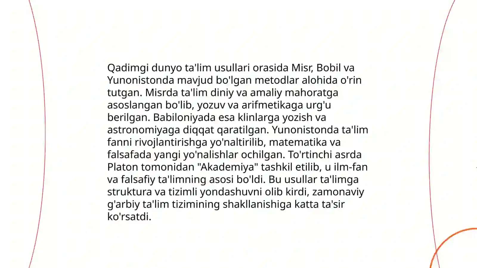 Tarixda tarbiya oʻqitish usullari 4