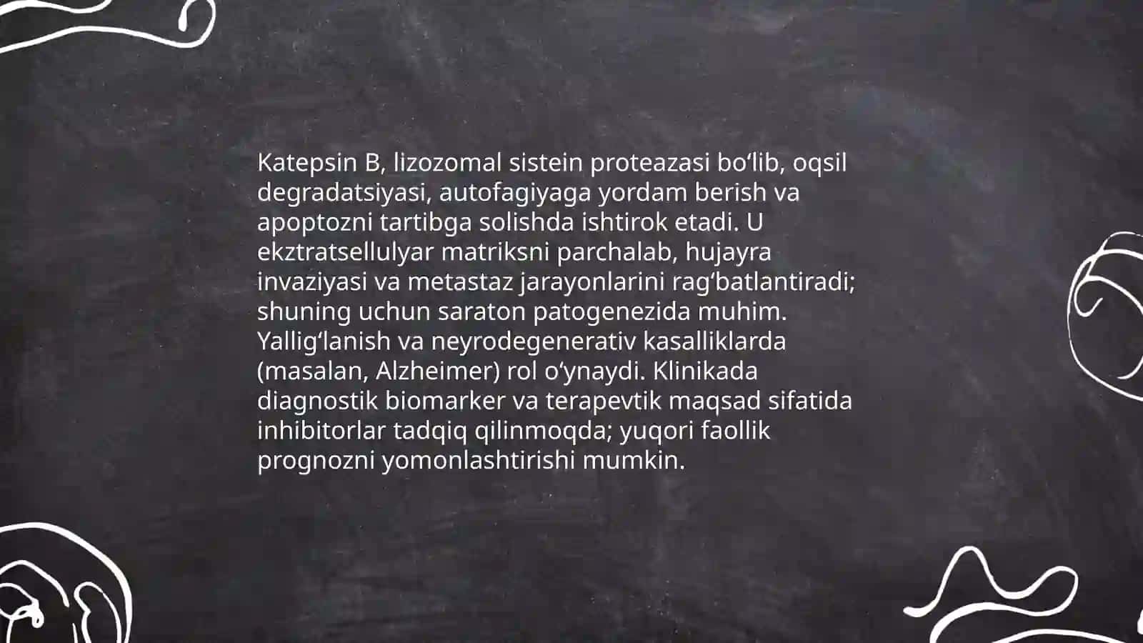 Katepsinlar, ularning klinik ahamiyati 4