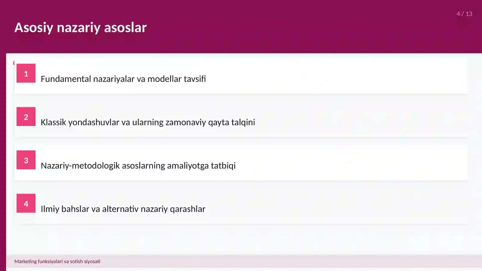 Marketing funksiyalari va sotish siyosati 4