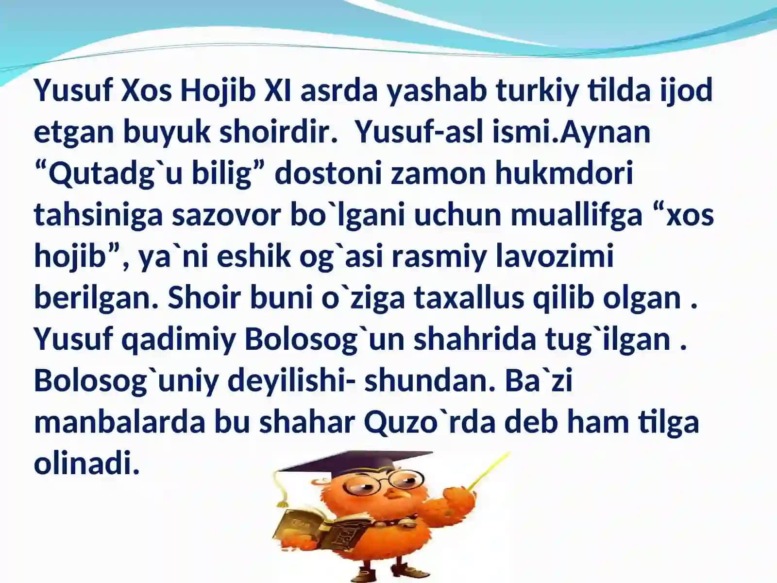 Yusuf Xos Hojib 4