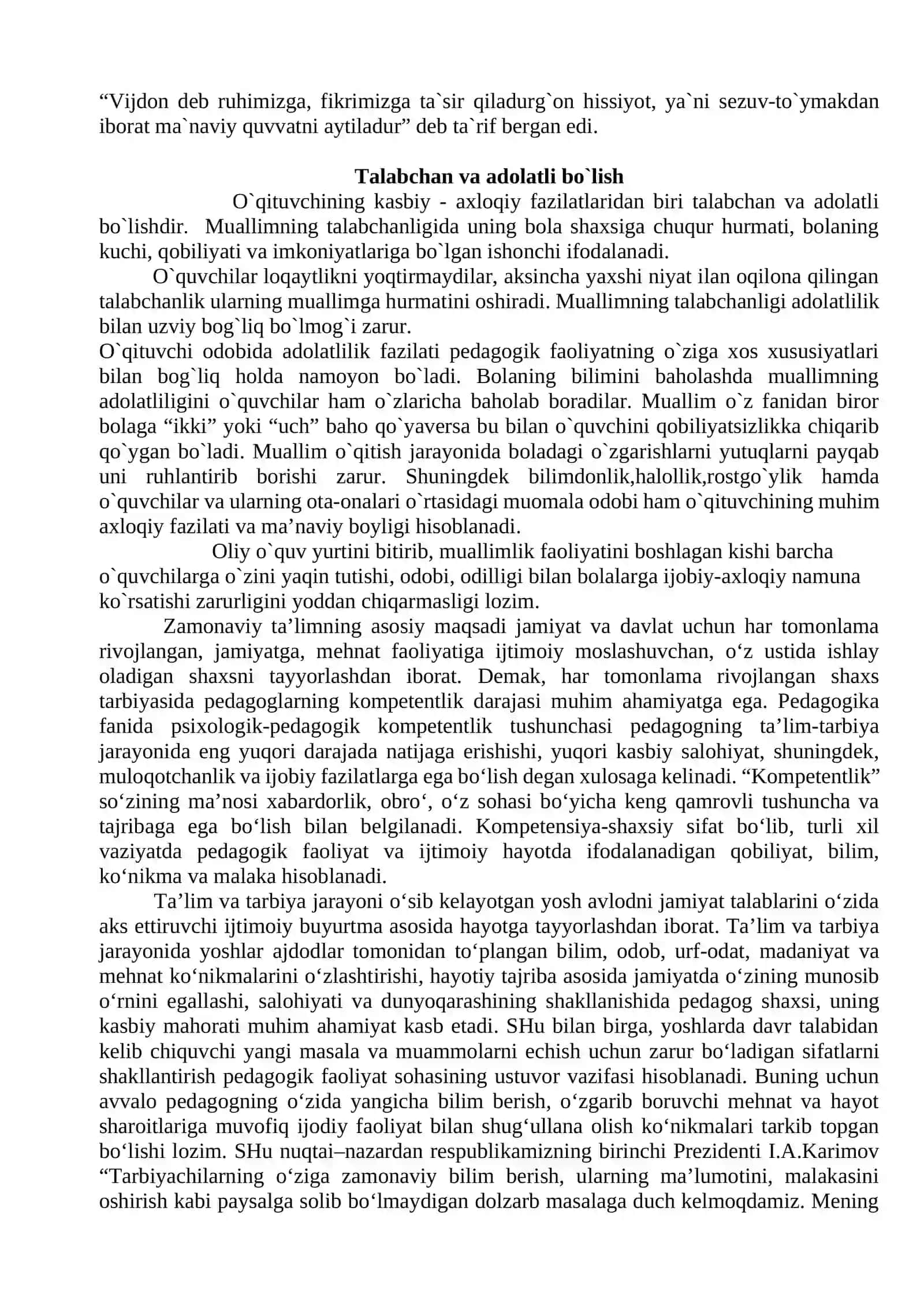 Pedagogik deontologiya va kompetentlik fanining maqsadi va vazifalari 4