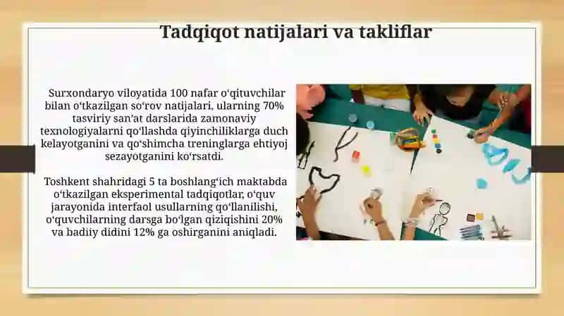 Boshlang‘ich sinf tasviriy san‘at darslarini ilmiy-pedagogik metod asosida o‘rganish 4