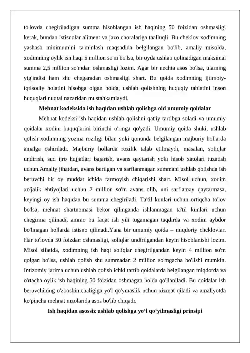 Ish haqidan ushlab qolish 4