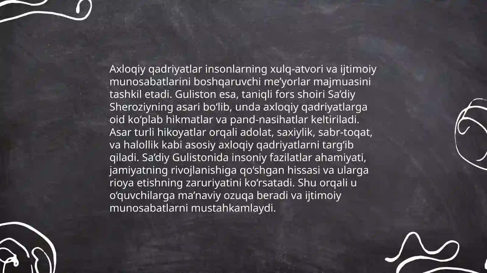 Turkiy Guliston yoxud axloq asarining tarbiyaviy ahamiyati 4
