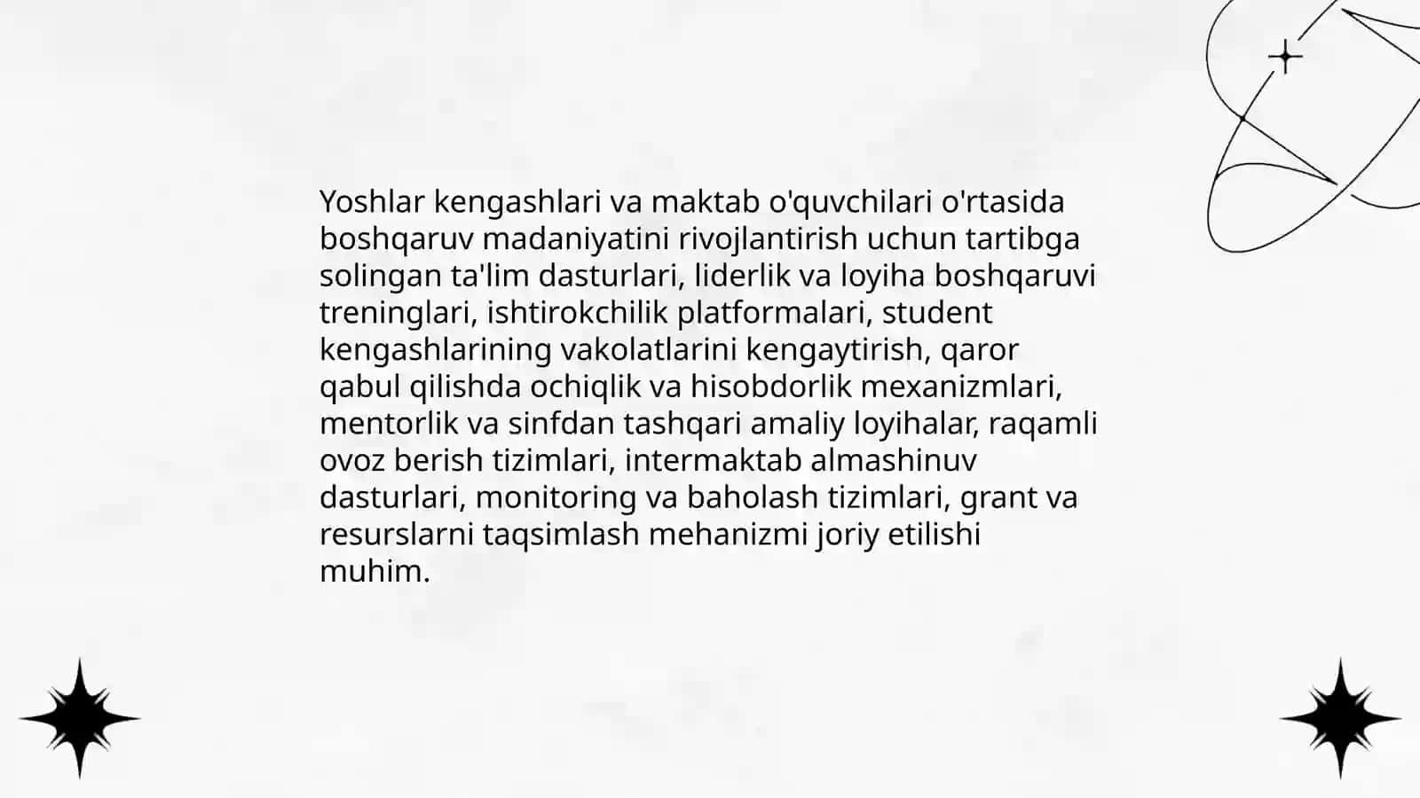 Yoshlarni o'z-õzini boshqarish organlari faoliyatini rivojlantirish 4