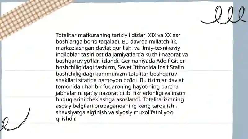Totalitar Avtoritar mafkuralar mohiyati va vujudga kelish sabablari 4