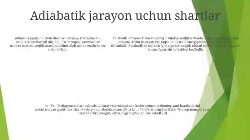Adiabat Jarayon. Jarayonning Pv Va Ts _Diagirammalari 4