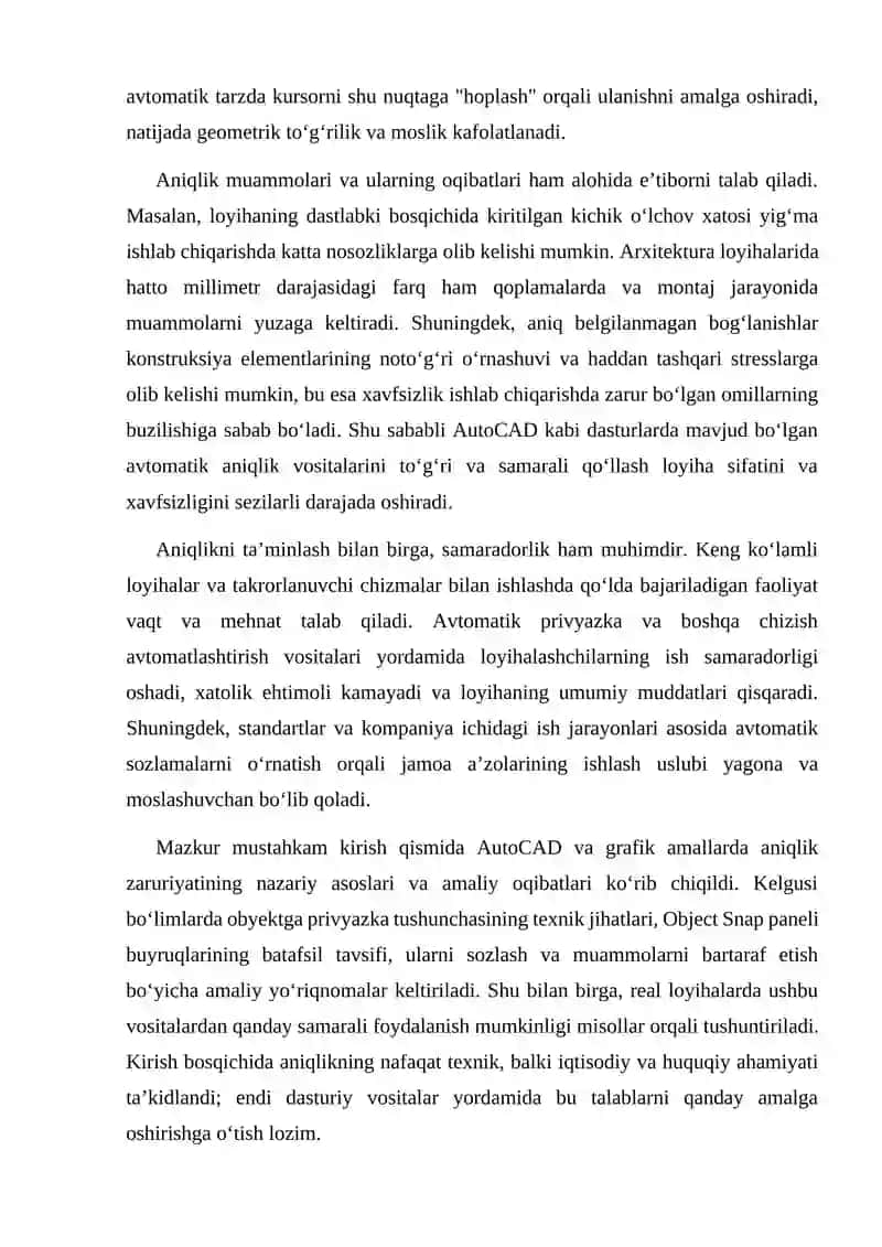 Obyektnaya privyazka paneli buyruqlari 4