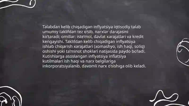 Inflyatsiyaning mohiyati va hisoblanish usullari. 4