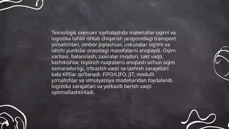 Ishlab chiqarish texnologik sxemasi 4